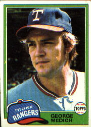 1981 Topps Baseball Cards      702     George Medich